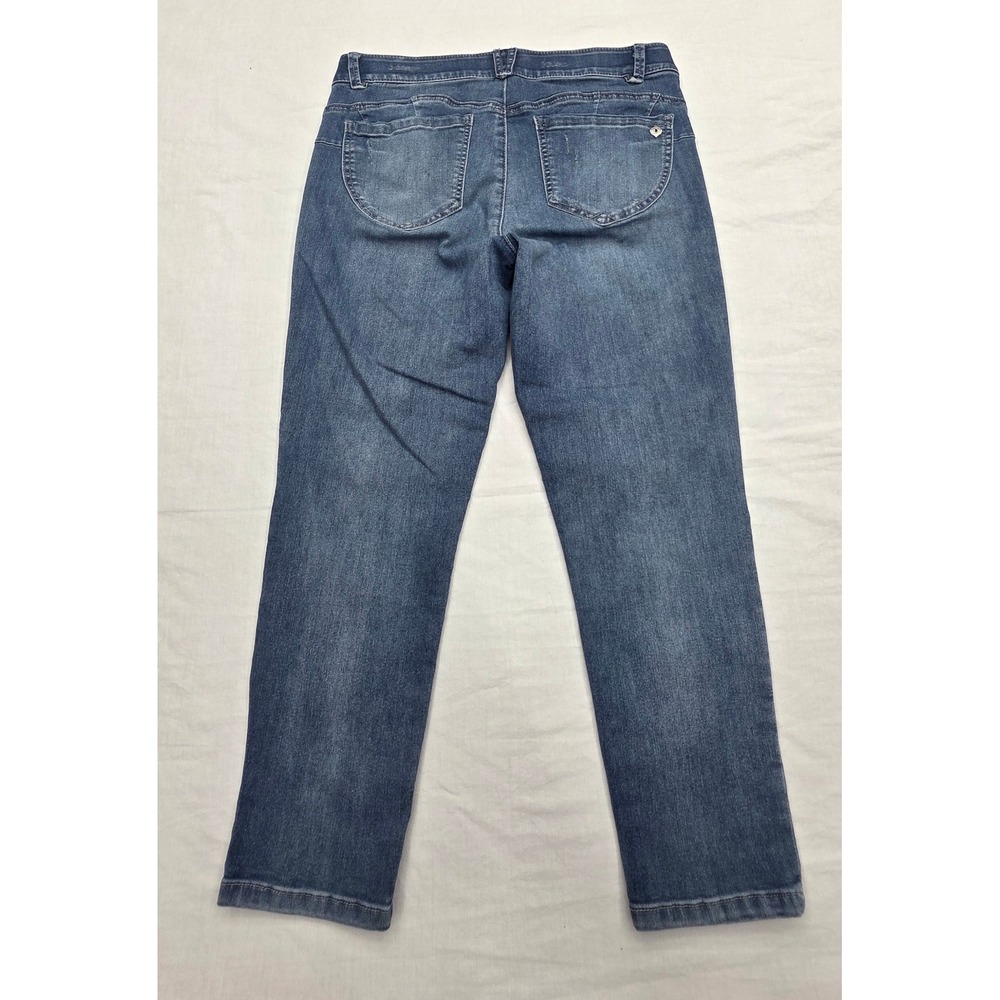 Democracy Ab solution Blue Cropped Jeans Womens 10P Straight Leg BP1176Q40Z - Picture 8 of 8